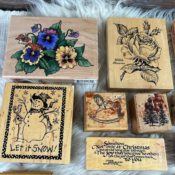 Craft Stamps Assortment and Sizes, Floral, Christmas and more - Picture 2 of 9